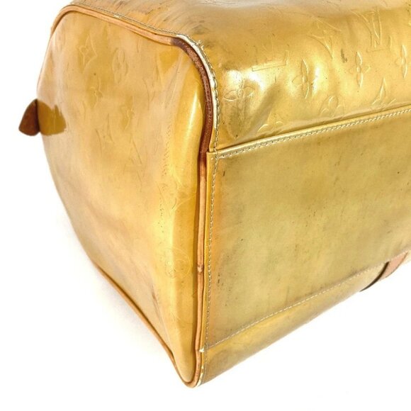 LOUIS VUITTON M91000 MonogramVernis Mercer Bags Travel Bag Duffle Bag Beige - Picture 7 of 16